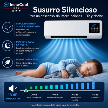 InstaCool Pro - Aire acondicionado y calentador portátiles – No requiere instalación | 2 en 1 | Cubre hasta 550 pies cuadrados