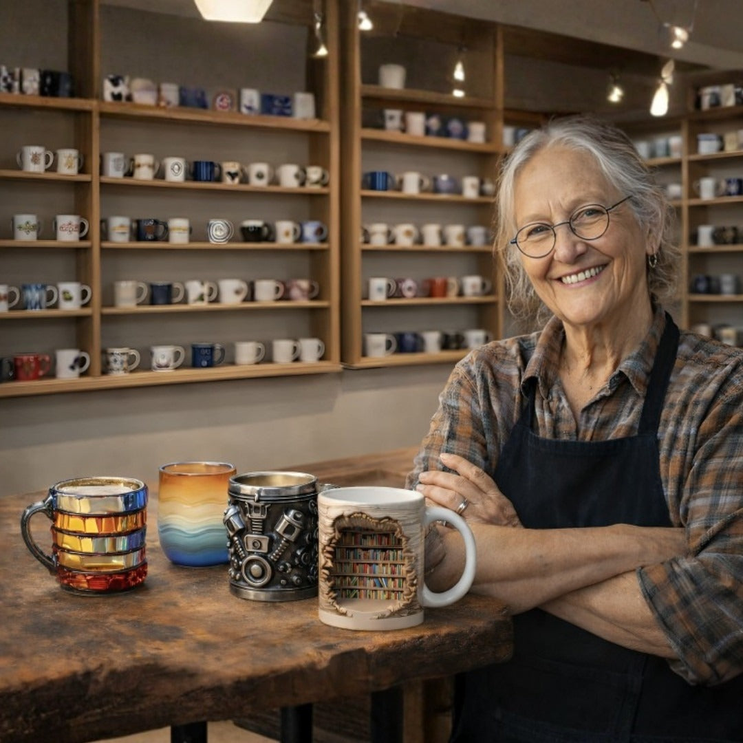 Handmade 3D Reading Luck Mug – Original