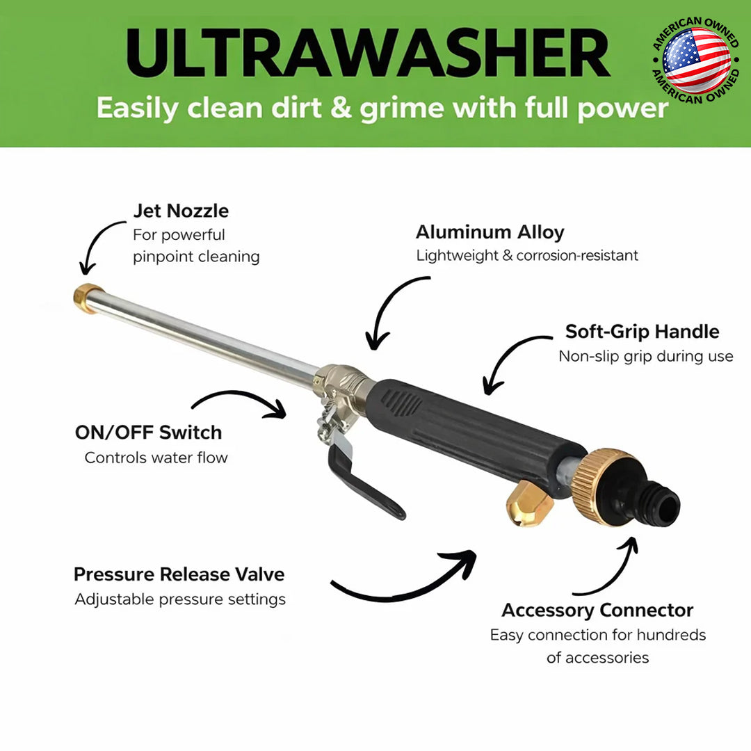 Ultrawasher - Turbo high-pressure cleaner for any garden hose